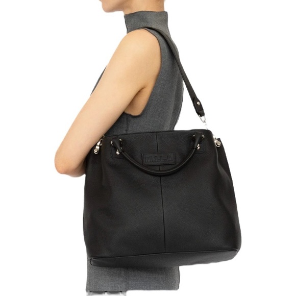 Darcy Bag M.I.L.A. Made In Los Angeles Slouchy Style Black Leather Hobo Bag - Picture 5 of 5